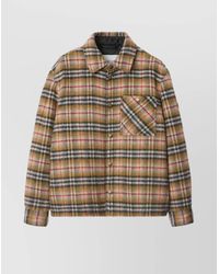 Burberry - Wool Check Shirt Jacket - Lyst