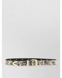 Pinko - Python Belt Adjustable Length Snake Print Studs - Lyst