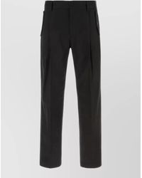 Dolce & Gabbana - Stretch Cotton Trousers Pleated Front Belt Loops - Lyst