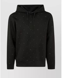 Emporio Armani - Logo Print Cotton Hoodie - Lyst