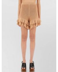 Chloé - Crochet-Knit Cotton Mini Shorts - Lyst