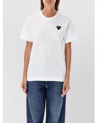 COMME DES GARÇONS PLAY - Heart Tshirt Crew Neck Short Sleeves - Lyst