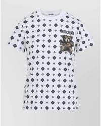Moschino - Cotton Logo Print Short Sleeve T-Shirt - Lyst