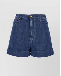 Valentino Garavani - Denim Shorts With Back Pockets And Belt Loops - Lyst