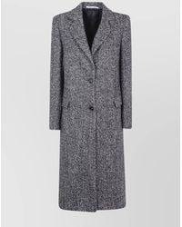 Tagliatore - Herringbone Pattern Long Sleeve Coat - Lyst