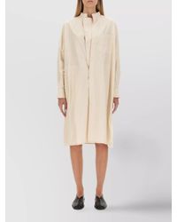 Lemaire - Shirt Dress With Pocket And Cuffed Sleeves - Lyst