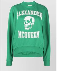 McQueen - Cotton Printed Sweatshirt - Lyst