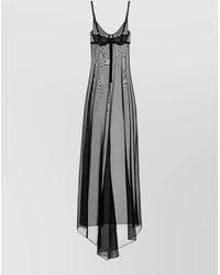 Balenciaga - Stretch Tulle Midi Dress - Lyst
