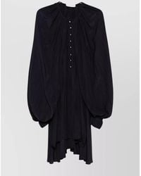 Lanvin - Pleated Long-Sleeve Tunic Dress - Lyst