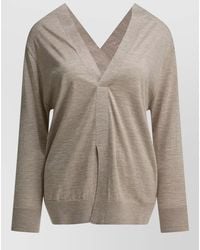 Sa Su Phi - Knitwear V Neck Long Sleeve Ribbed Edges - Lyst