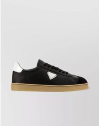 Prada - Nappa Leather Sneakers Round Toe Low-Top Silhouette - Lyst