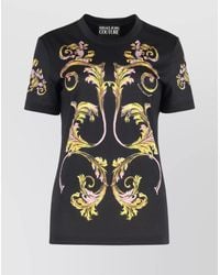 Versace Jeans Couture - Cotton Ribbed Crew-Neck T-Shirt - Lyst