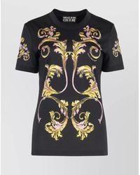 Versace Jeans Couture - Cotton Ribbed Crew-Neck T-Shirt - Lyst