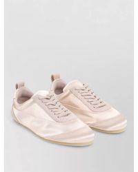 Jil Sander - Satin And Suede Low-Top Sneakers - Lyst