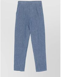 Emporio Armani - Trousers Linen Elasticated Waistband - Lyst