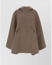 Bottega Veneta - Cashmere Cape With Flared Hem And Hood - Lyst