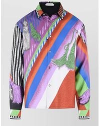 Versace - Silk Shirt Long Sleeves Graphic Print - Lyst