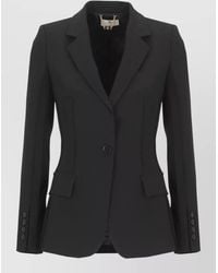Elisabetta Franchi - Blazer Tailored Notched Lapels Front Flap Pockets - Lyst