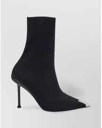 McQueen - Stretch Knit Ankle Boots - Lyst