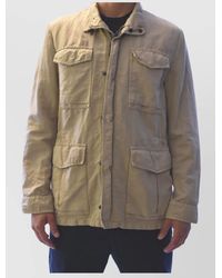 Fay - High Collar Jacket With Adjustable Cuffs And Multiple Pockets - Lyst