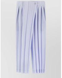 Homme Plissé Issey Miyake - Edge Ensemble Trousers Pleats Belt Loops Buttons - Lyst