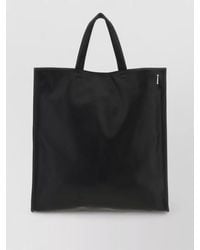 Jil Sander - Leather Light Shopping Tote Rectangular Top Handles - Lyst