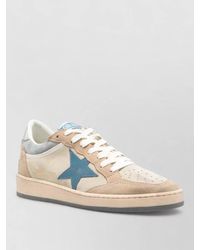 Golden Goose - Ball Star Two-Tone Suede Sneakers With Laminated Leather Star Shoes - Lyst