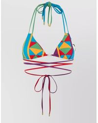 Loewe - Geometric Stretch Nylon Triangle Bikini Top - Lyst