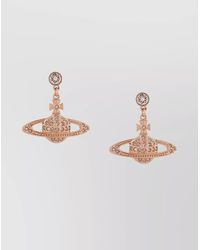 Vivienne Westwood - Relief Drop Stud Earrings Orb Crystal Pair - Lyst