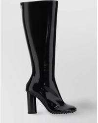 Bottega Veneta - Leather Raffia Atomic Boots - Lyst