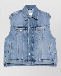 Haikure - Denim Sleeveless Buttoned Vest - Lyst