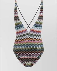 Missoni - Zigzag V-Neck One-Piece Swimsuit - Lyst