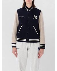 Sporty & Rich - Yankees Varsity Wool Jacket Contrast Sleeves - Lyst