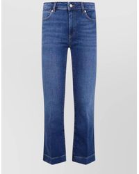 Sportmax - Denim Mini Flared Straight Trousers - Lyst