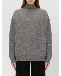 Alysi - High Neck Knit Top Long Sleeves - Lyst