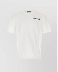 Versace - Ribbed Crew-Neck Cotton T-Shirt With Short Sleeves - Lyst