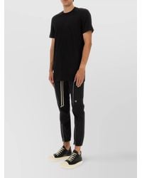 Rick Owens - Cotton Ribbed Crew Neck Short Sleeve T-Shirt - Lyst