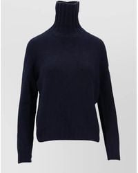 LA ROSE - High Neck Knit Top Long Sleeves - Lyst