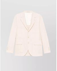 Brunello Cucinelli - Single-Breasted Wool Blend Jacket - Lyst