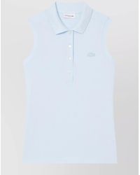 Lacoste - Ribbed Collar Sleeveless Polo Shirt - Lyst