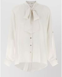 DI.LA3 PARI' - Bonton Shirt Bow Detail High Low Hem - Lyst