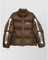 Amiri - Short Puffer Jacket High Collar Contrast Panels - Lyst