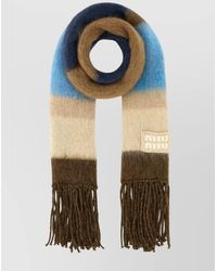 Miu Miu - Mohair Blend Striped Scarf - Lyst
