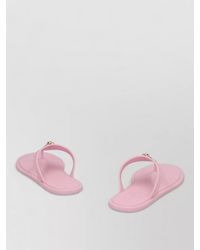 Versace - Alia Rubber Slides Open Toe Flat - Lyst