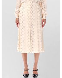 Valentino Garavani - Silk High-Rise Flared Midi Skirt - Lyst
