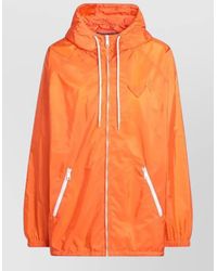 Prada - Hooded Jacket Lightweight Fabric Elasticated Cuffs - Lyst