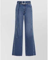 Jean Paul Gaultier - High Waist Wide-Leg Denim Trousers - Lyst