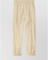 Burberry - Elastic Waistband Trousers With Cuffs And Pockets - Lyst