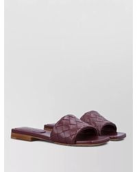 Bottega Veneta - Flat Mule Sandals Open Toe Woven Design - Lyst