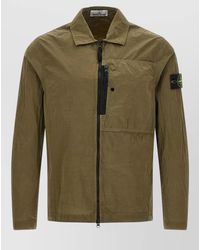Stone Island - Nylon Zip Overshirt Jacket - Lyst